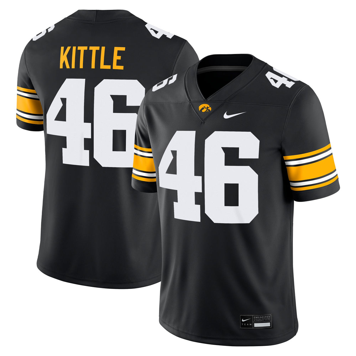George Kittle #46 Iowa Hawkeyes Alumni Player Game Jersey - Black | Stitched College Jersey TJS75460