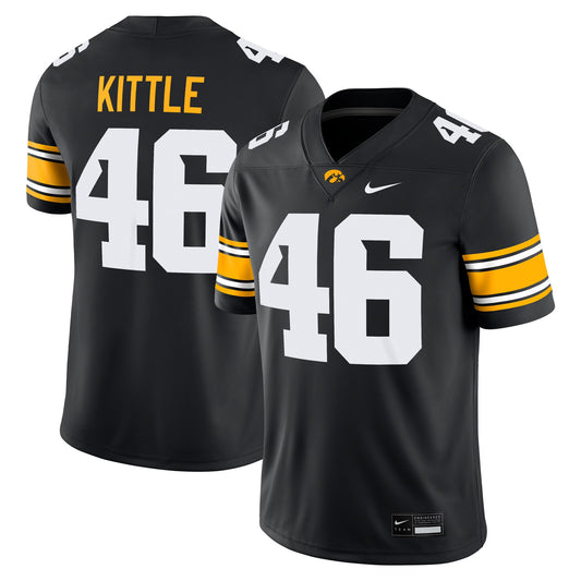 George Kittle #46 Iowa Hawkeyes Alumni Player Game Jersey - Black | Stitched College Jersey TJS75460