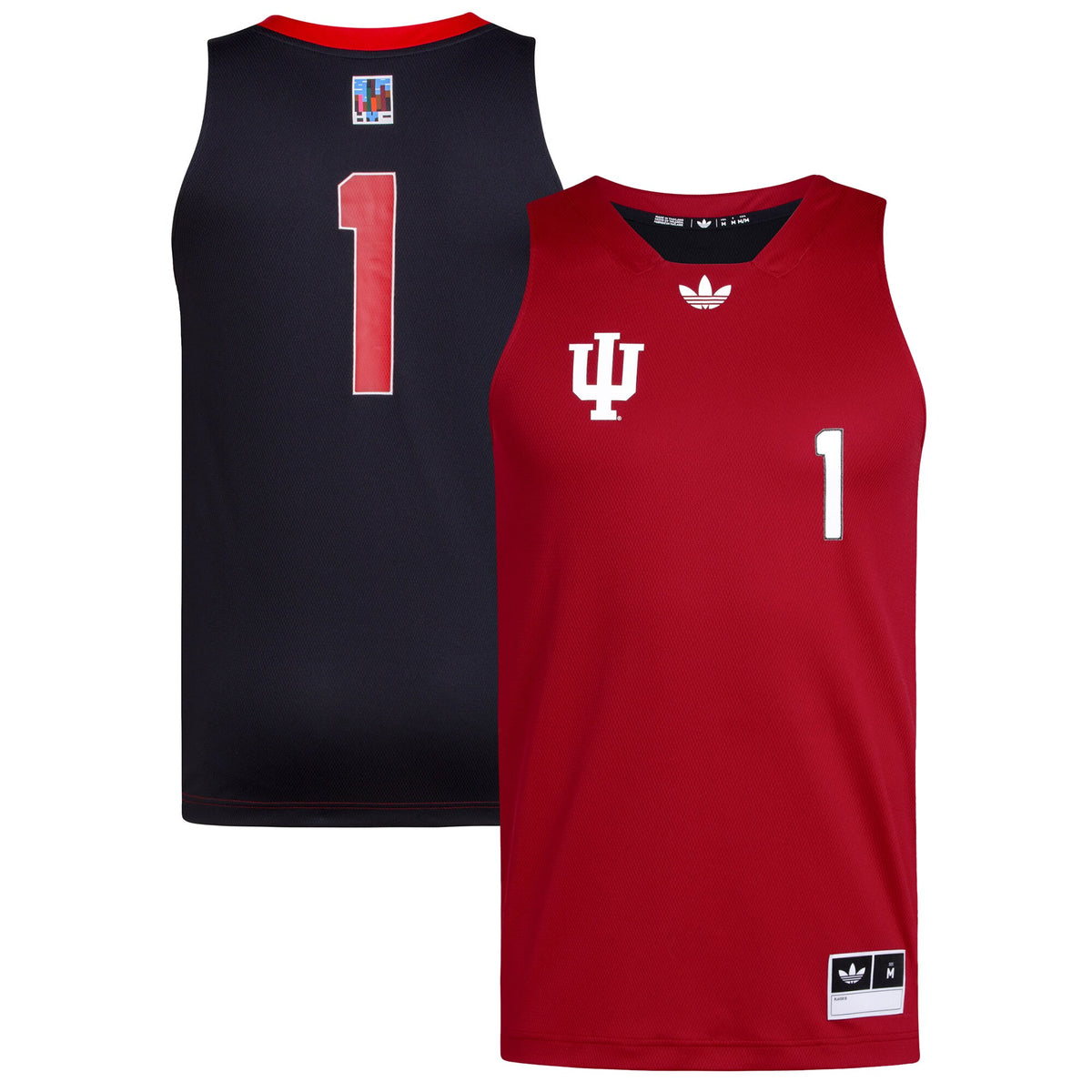 #1 Indiana Hoosiers Black History Month Basketball Jersey - Crimson/Black | Stitched College Jersey TJS75603