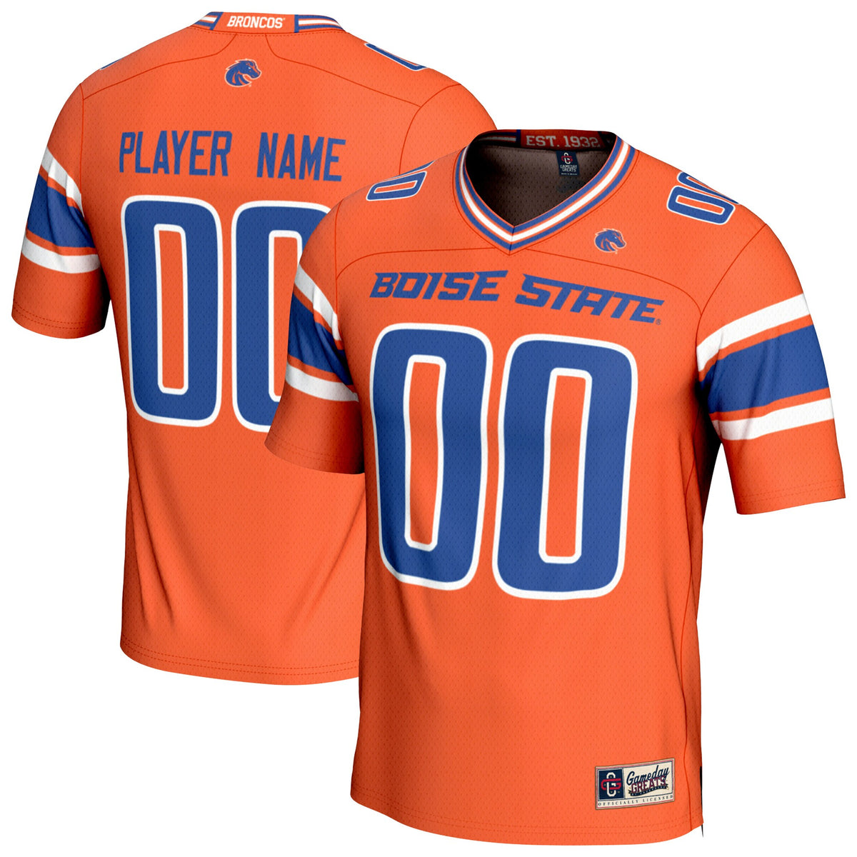 Boise State Broncos GameDay Greats Unisex Pick-A-Player Lightweight Collegiate Football Fashion Jersey - Orange | Stitched College Jersey TJS75712