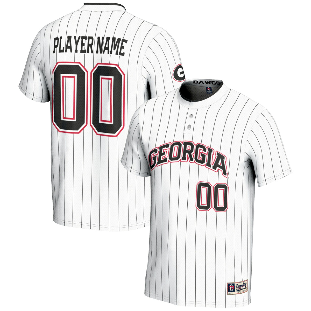 Georgia Bulldogs GameDay Greats Unisex Pick-A-Player Lightweight Softball Jersey - White | Stitched College Jersey TJS75766