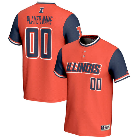 Illinois Fighting Illini GameDay Greats Unisex Pick-A-Player Lightweight Softball Jersey - Orange | Stitched College Jersey TJS75911