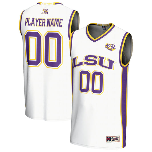 LSU Tigers GameDay Greats Unisex Pick-A-Player Lightweight Collegiate Women's Basketball Fashion Jersey - White | Stitched College Jersey TJS75963