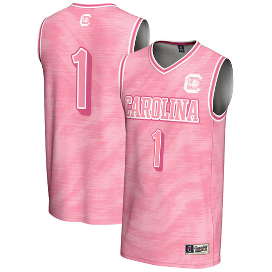 #1 South Carolina Gamecocks GameDay Greats Unisex Lightweight Basketball Jersey - Pink | Stitched College Jersey TJS75701