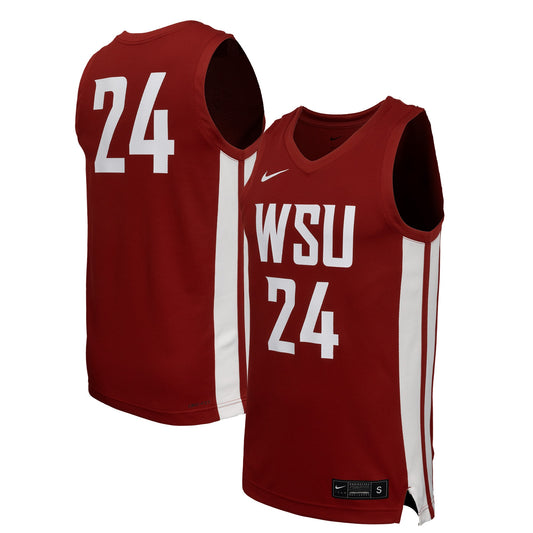 Washington State Cougars Replica Basketball Jersey - Crimson | Stitched College Jersey TJS75884