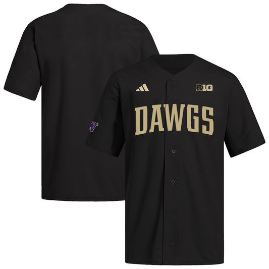 Washington Huskies Replica Baseball Jersey - Black | Stitched College Jersey TJS76011