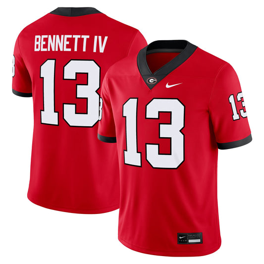 Stetson Bennett Georgia Bulldogs Player Game Jersey - Red | Stitched College Jersey TJS75895
