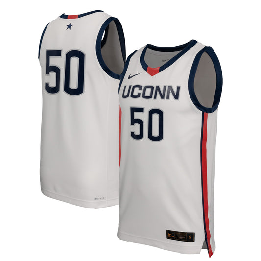 UConn Huskies Replica Basketball Jersey - White | Stitched College Jersey TJS76002