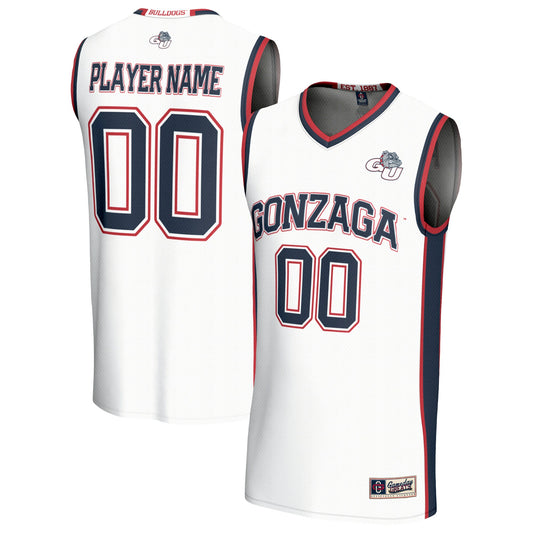 Gonzaga Bulldogs GameDay Greats Unisex Lightweight Collegiate Men's Basketball Pick-A-Player Fashion Jersey - White | Stitched College Jersey TJS75743