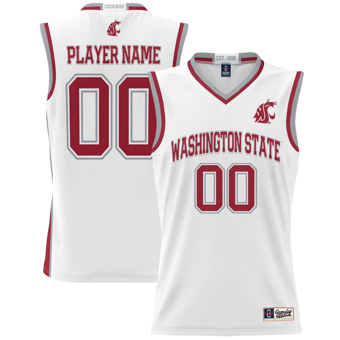 Washington State Cougars GameDay Greats Pick-A-Player Men's Basketball Jersey - White | Stitched College Jersey TJS75668