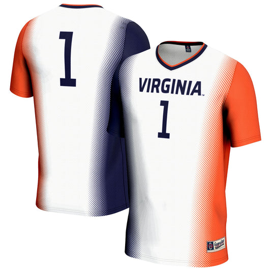 Virginia Cavaliers GameDay Greats Unisex Lightweight Women's Soccer Jersey - White/Navy/Orange | Stitched College Jersey TJS75745