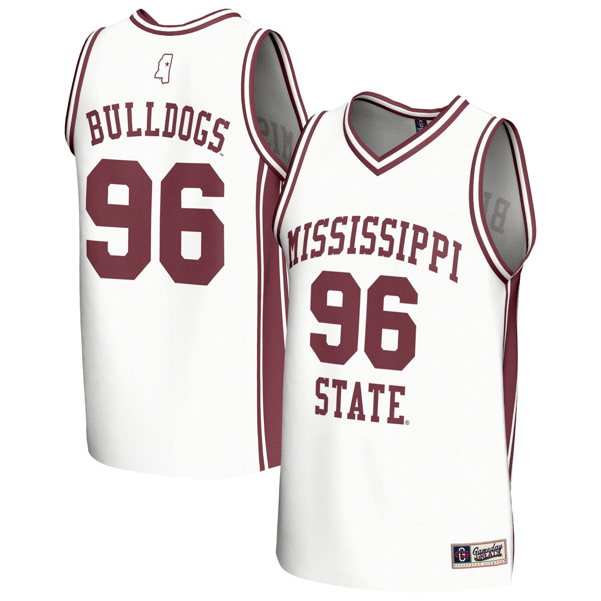 Mississippi State Bulldogs GameDay Greats Unisex Lightweight Collegiate Basketball Fashion Jersey - White | Stitched College Jersey TJS75842