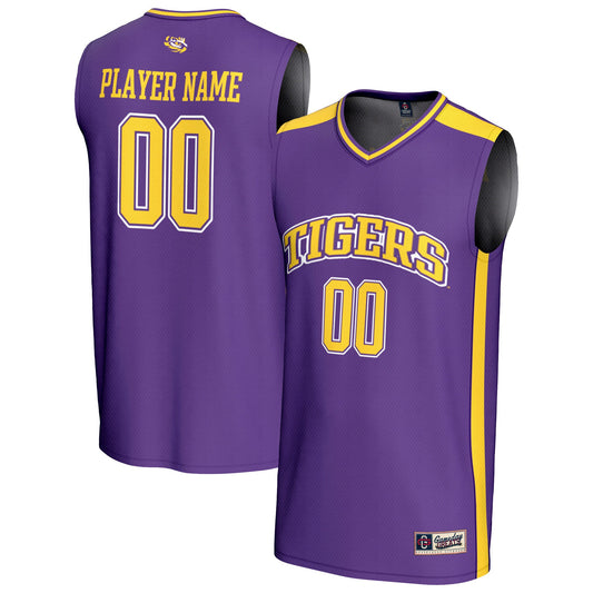 LSU Tigers GameDay Greats Unisex Pick-A-Player Lightweight Collegiate Men's Basketball Fashion Jersey - Purple | Stitched College Jersey TJS75870