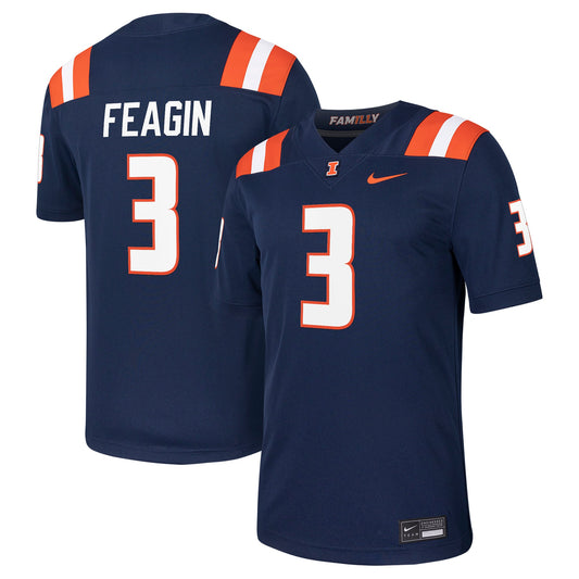 Kaden Feagin Illinois Fighting Illini Football Game Jersey - Navy | Stitched College Jersey TJS75686