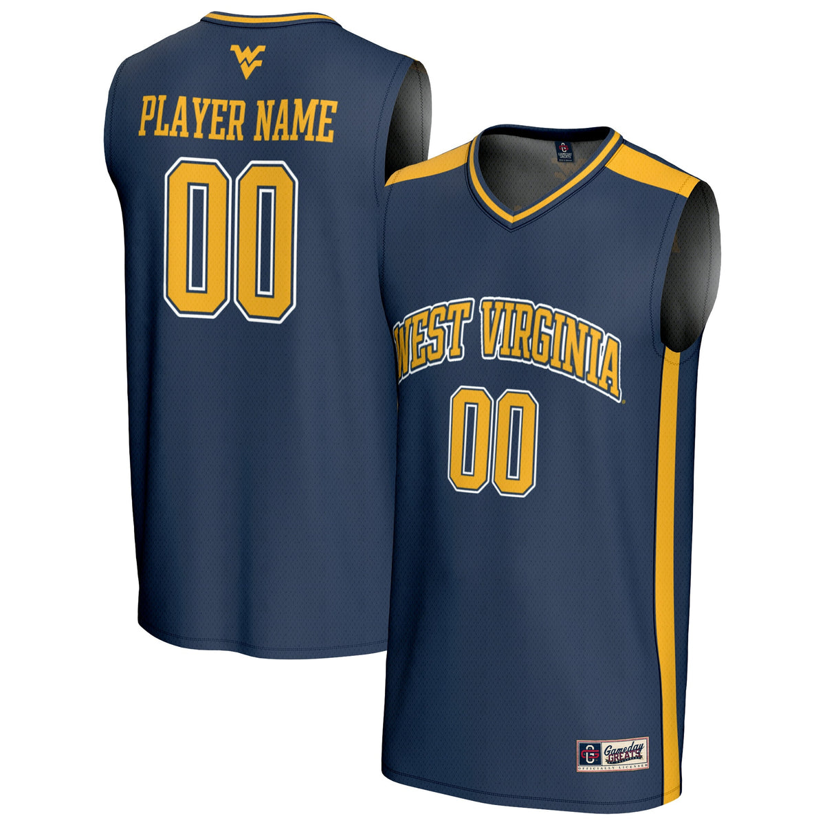 West Virginia Mountaineers GameDay Greats Pick-A-Player Lightweight Basketball Fashion Jersey - Navy | Stitched College Jersey TJS75983