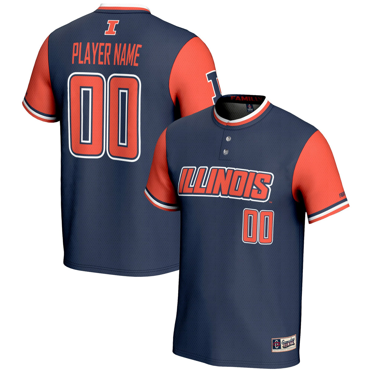 Illinois Fighting Illini GameDay Greats Unisex Pick-A-Player Lightweight Softball Jersey - Navy | Stitched College Jersey TJS75871