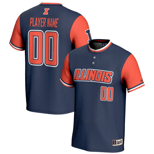 Illinois Fighting Illini GameDay Greats Unisex Pick-A-Player Lightweight Softball Jersey - Navy | Stitched College Jersey TJS75871