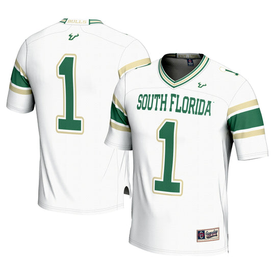#1 South Florida Bulls GameDay Greats Football Jersey - White | Stitched College Jersey TJS75868