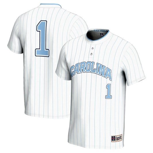 #1 North Carolina Tar Heels GameDay Greats Unisex Lightweight Softball Jersey - White | Stitched College Jersey TJS76008