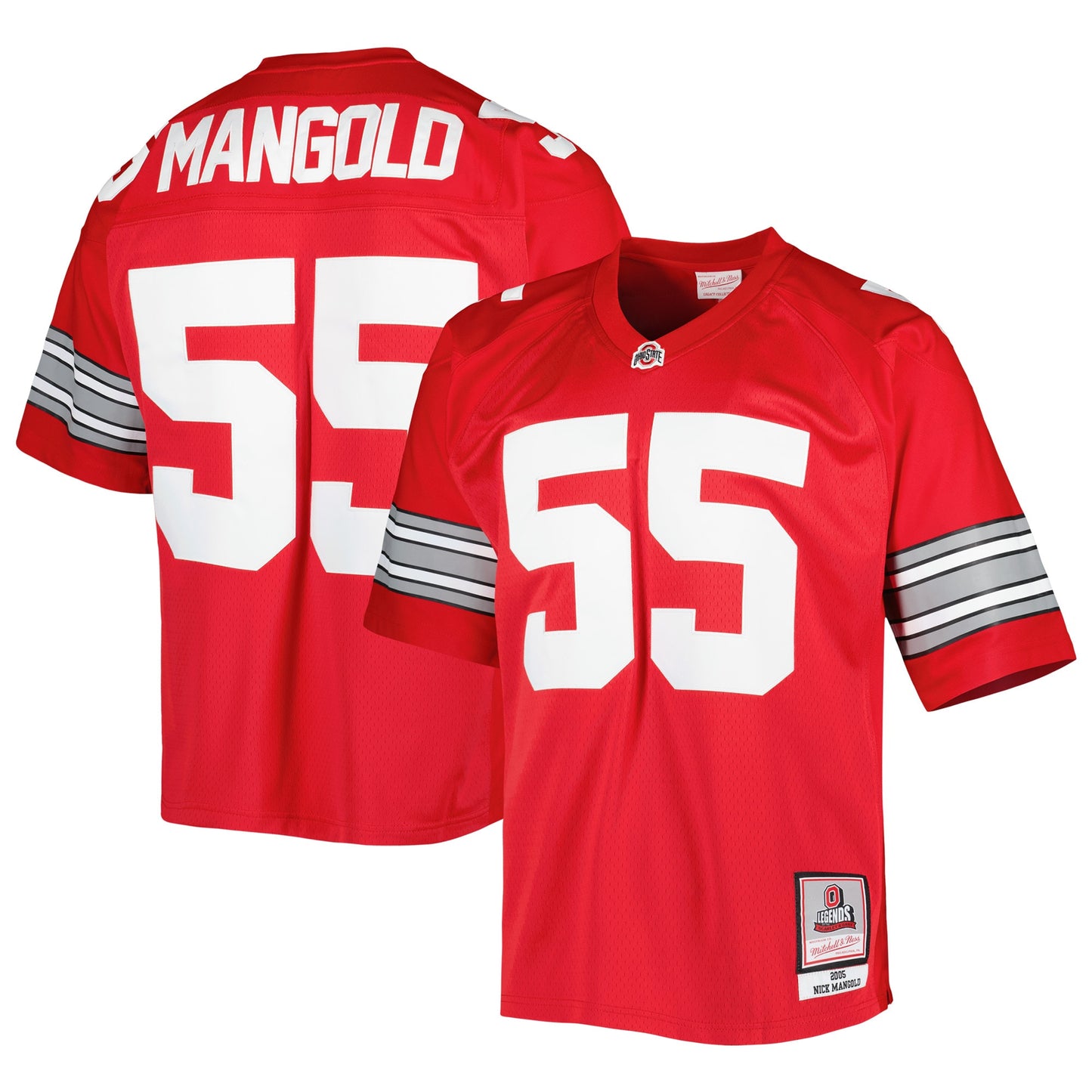 Nick Mangold Ohio State Buckeyes M & N Jersey - Scarlet | Stitched College Jersey TJS75917
