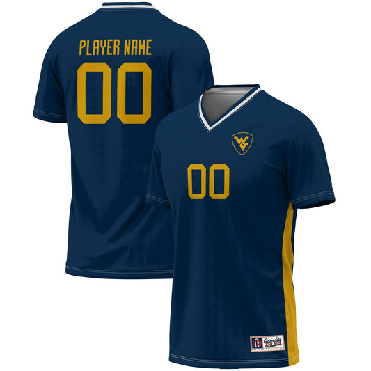West Virginia Mountaineers GameDay Greats Unisex Pick-A-Player Lightweight Soccer Jersey - Navy | Stitched College Jersey TJS75803