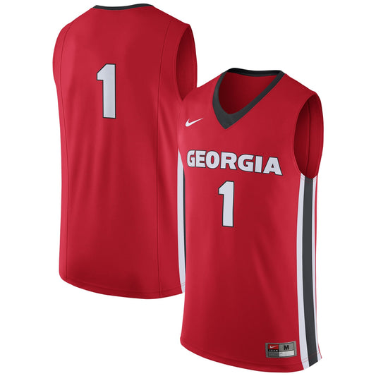 #1 Georgia Bulldogs Replica Jersey - Red | Stitched College Jersey TJS76004