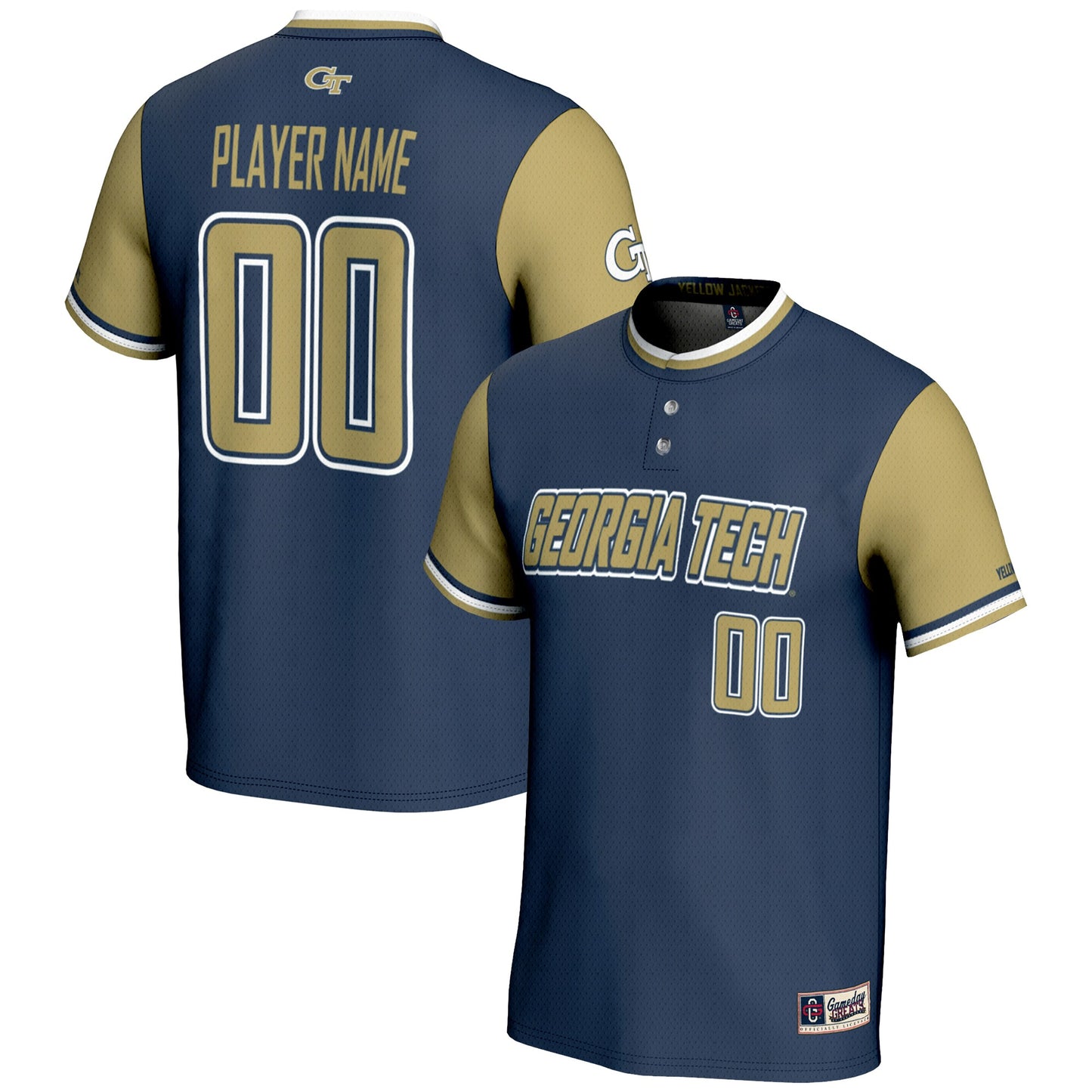 Georgia Tech Yellow Jackets GameDay Greats Pick-A-Player Lightweight Softball Jersey - Navy | Stitched College Jersey TJS75820