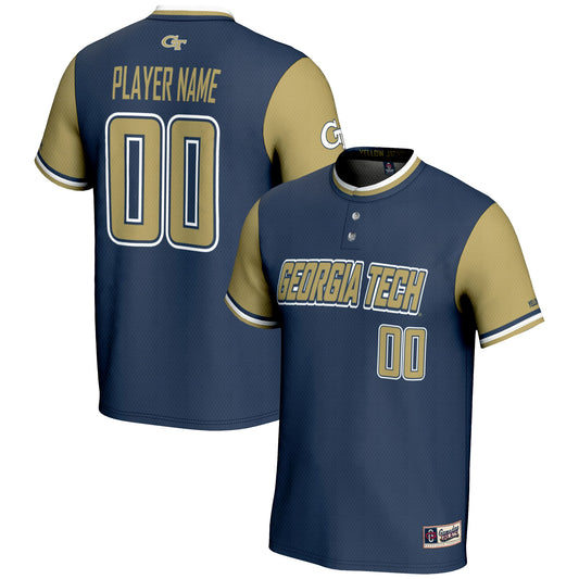 Georgia Tech Yellow Jackets GameDay Greats Pick-A-Player Lightweight Softball Jersey - Navy | Stitched College Jersey TJS75820