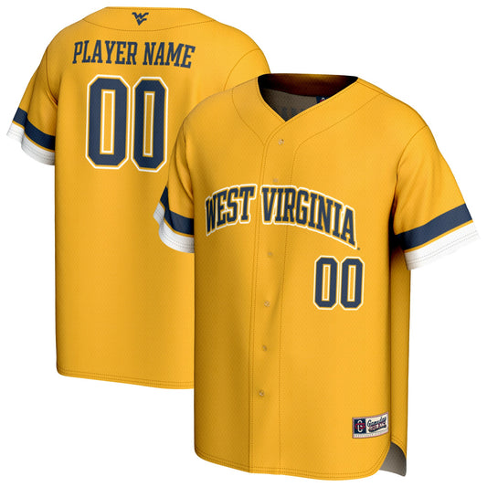 West Virginia Mountaineers GameDay Greats Unisex Personalized Collegiate Baseball Fashion Jersey - Gold | Stitched College Jersey TJS75683