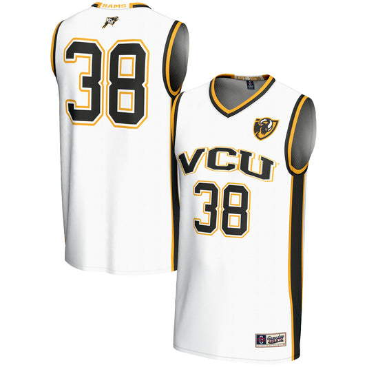 #38 VCU Rams GameDay Greats Unisex Lightweight Basketball Jersey - White | Stitched College Jersey TJS75894