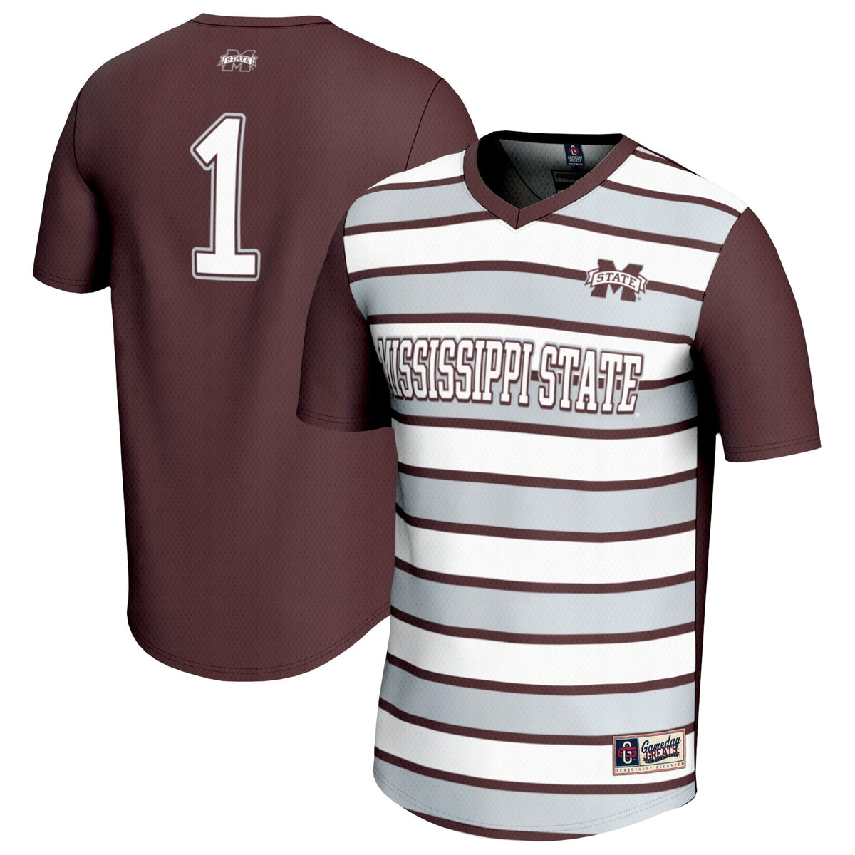#1 Mississippi State Bulldogs GameDay Greats Unisex Lightweight Soccer Fashion Jersey - Maroon | Stitched College Jersey TJS75832