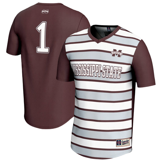 #1 Mississippi State Bulldogs GameDay Greats Unisex Lightweight Soccer Fashion Jersey - Maroon | Stitched College Jersey TJS75832