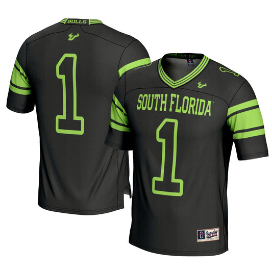 #1 South Florida Bulls GameDay Greats Football Jersey - Black | Stitched College Jersey TJS75731
