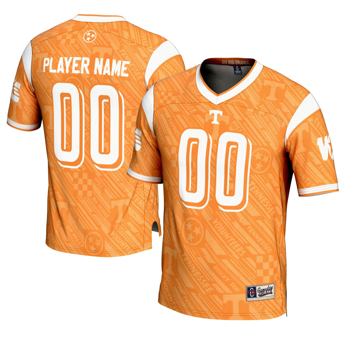 Tennessee Volunteers GameDay Greats Highlight Print Pick-A-Player Football Jersey - Tennessee Orange | Stitched College Jersey TJS75725
