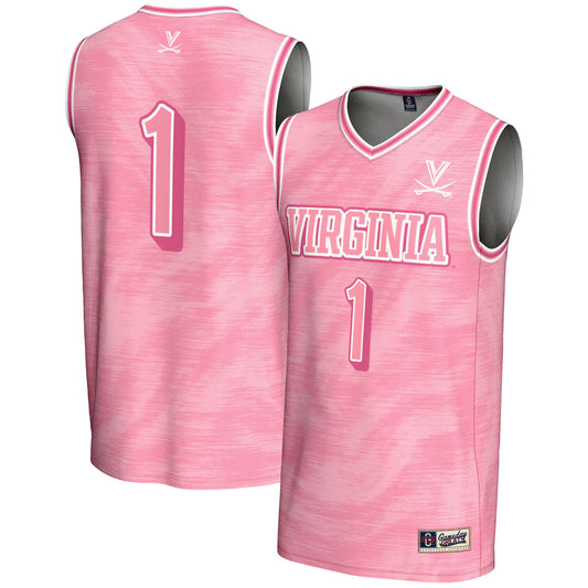 #1 Virginia Cavaliers GameDay Greats Unisex Lightweight Basketball Jersey - Pink | Stitched College Jersey TJS75667