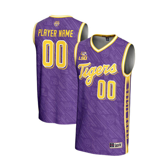 LSU Tigers GameDay Greats Pick-A-Player Men's Basketball Highlight Print Lightweight Jersey - Purple | Stitched College Jersey TJS75695