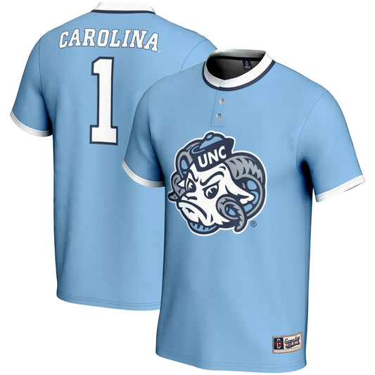 #1 North Carolina Tar Heels GameDay Greats Unisex Lightweight Softball Jersey - Carolina Blue | Stitched College Jersey TJS75844