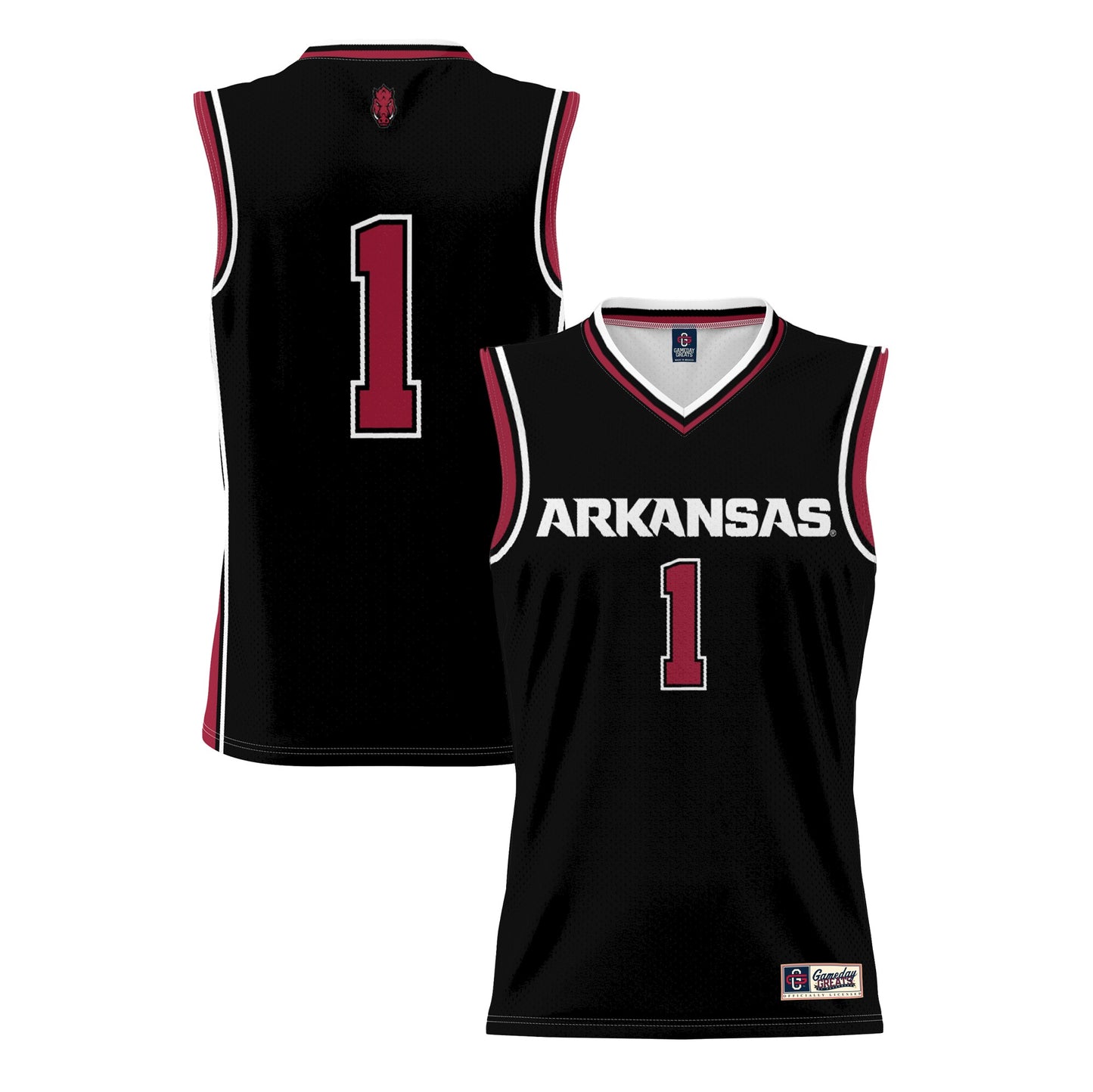 #1 Arkansas Razorbacks GameDay Greats Lightweight Basketball Jersey - Black | Stitched College Jersey TJS75795