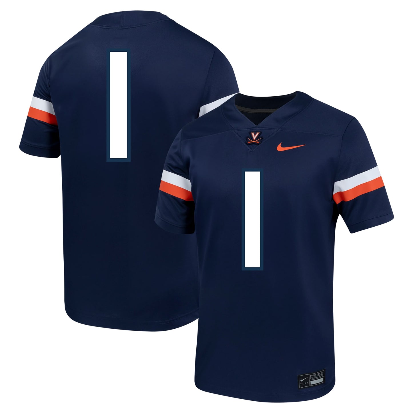 #1 Virginia Cavaliers Untouchable Football Jersey � Navy | Stitched College Jersey TJS76102