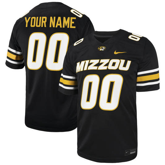 Missouri Tigers Custom Football Game Jersey - Black | Stitched College Jersey TJS76087
