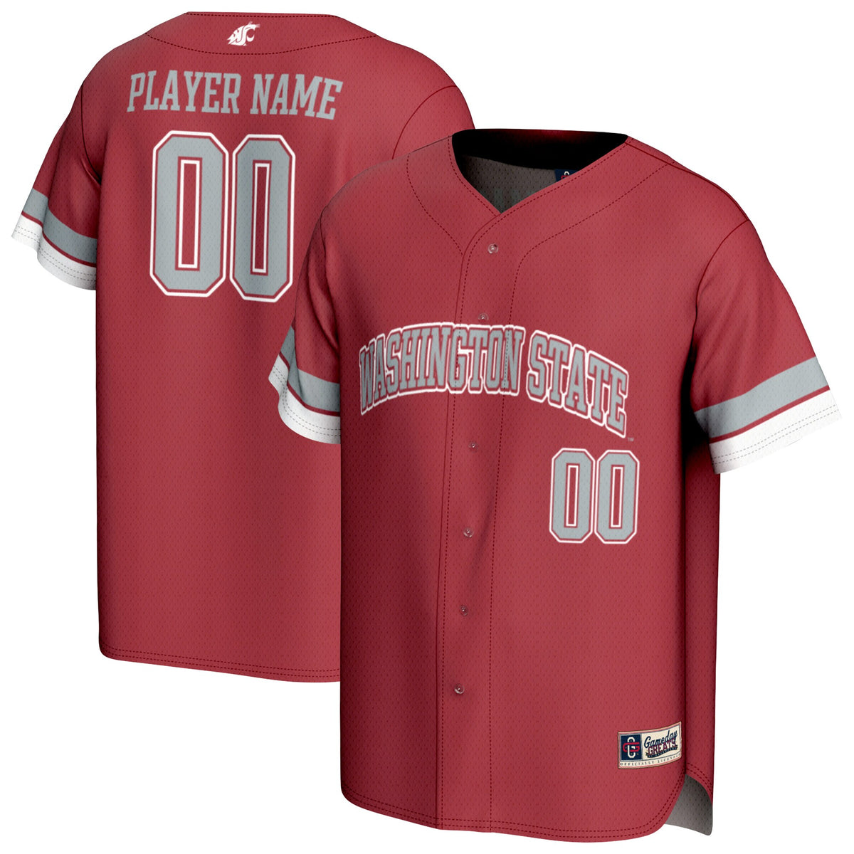 Washington State Cougars GameDay Greats Unisex Pick-A-Player Lightweight Baseball Jersey - Crimson | Stitched College Jersey TJS76093