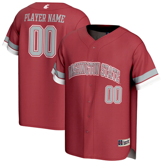 Washington State Cougars GameDay Greats Unisex Pick-A-Player Lightweight Baseball Jersey - Crimson | Stitched College Jersey TJS76093