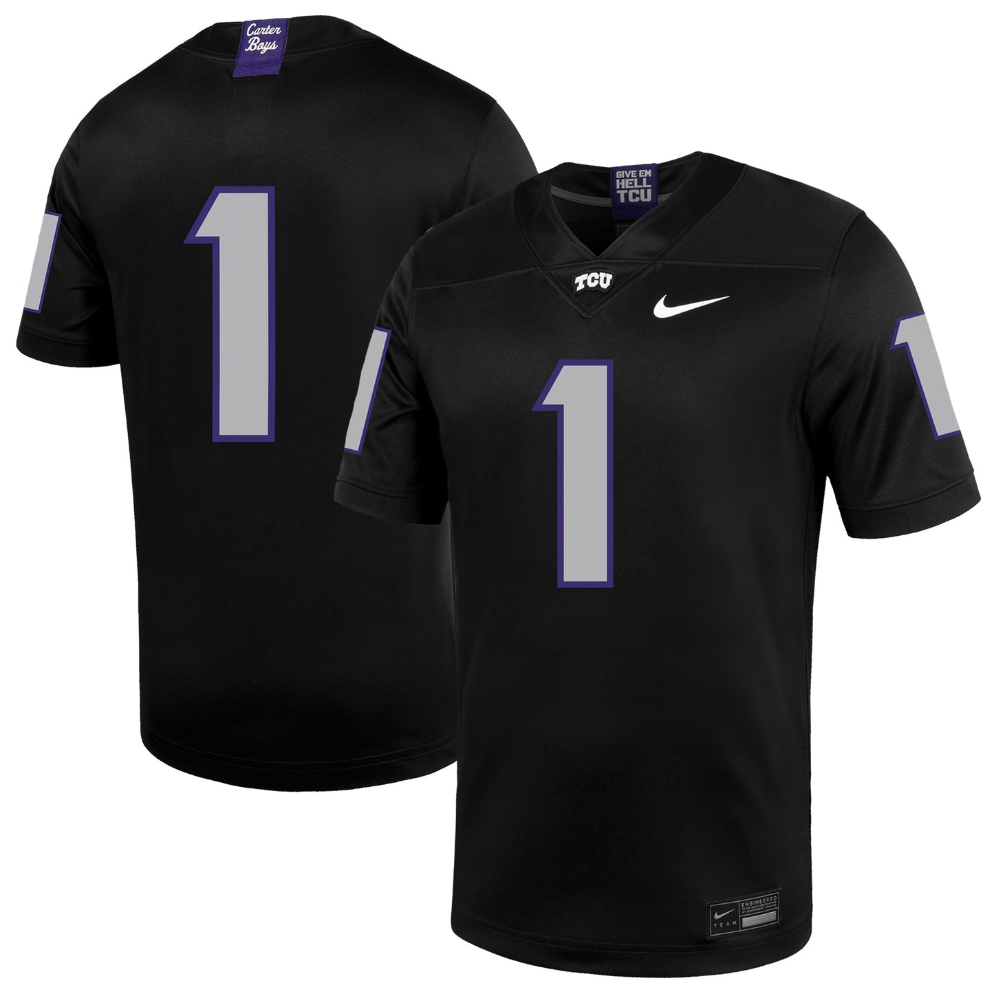 #1 TCU Horned Frogs Untouchable Football Jersey � Black | Stitched College Jersey TJS76114