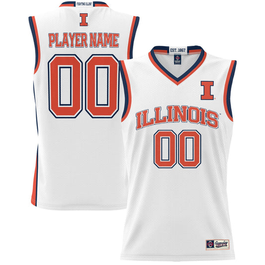 Illinois Fighting Illini GameDay Greats Unisex Lightweight Pick-A-Player Men's Basketball Jersey - White | Stitched College Jersey TJS76086
