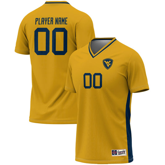West Virginia Mountaineers GameDay Greats Unisex Pick-A-Player Lightweight Soccer Jersey - Gold | Stitched College Jersey TJS76116