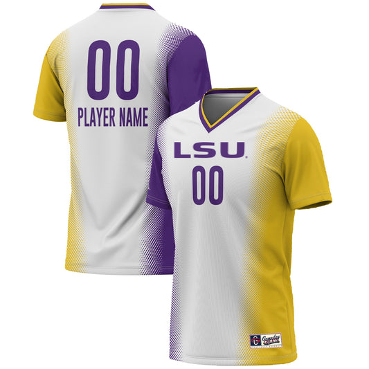 LSU Tigers GameDay Greats Unisex Pick-A-Player Lightweight Women's Soccer Jersey - White | Stitched College Jersey TJS76072