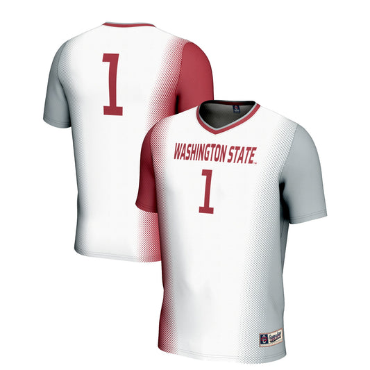 #1 Washington State Cougars GameDay Greats Unisex Lightweight Women's Soccer Jersey - White | Stitched College Jersey TJS76079