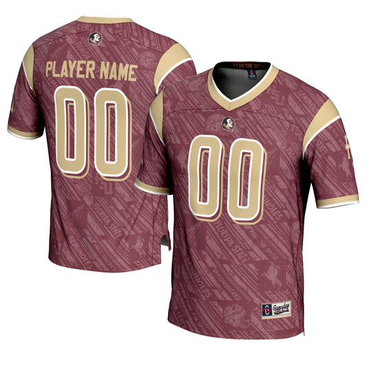 Florida State Seminoles GameDay Greats Highlight Print Pick-A-Player Football Jersey - Garnet | Stitched College Jersey TJS76092