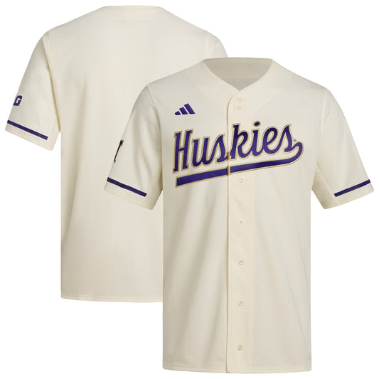 Washington Huskies Replica Baseball Jersey - Cream | Stitched College Jersey TJS76119