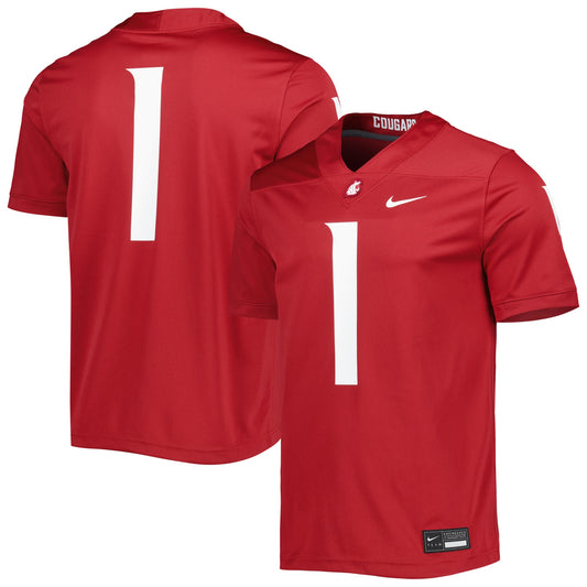 #1 Washington State Cougars Untouchable Football Jersey - Crimson | Stitched College Jersey TJS76109